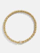 BaubleBar H - Gold beaded stretch bracelet