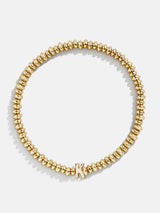 BaubleBar K - Gold beaded stretch bracelet