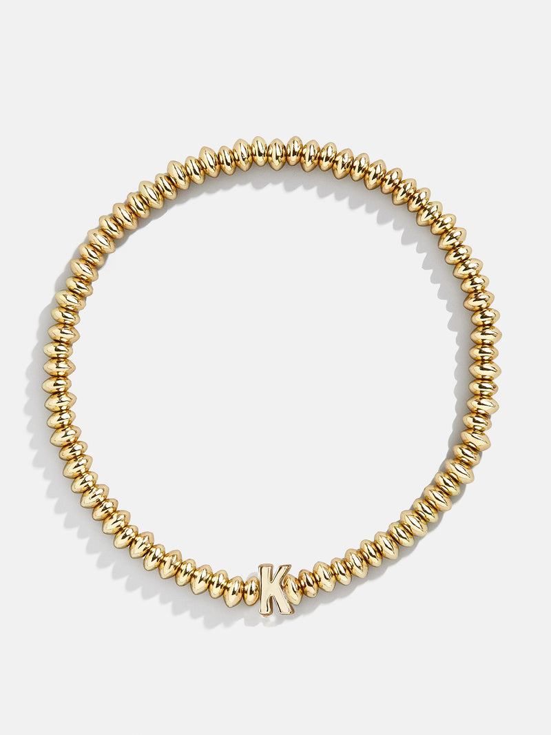 BaubleBar K - Gold beaded stretch bracelet