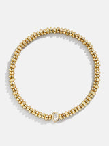BaubleBar O - Gold beaded stretch bracelet