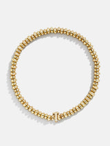 BaubleBar T - Gold beaded stretch bracelet