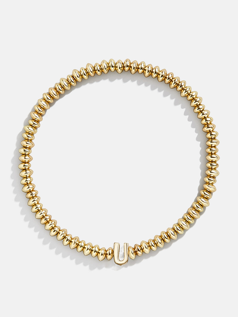 BaubleBar U - Gold beaded stretch bracelet