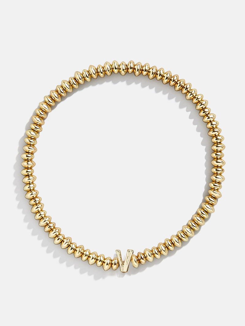 BaubleBar V - Gold beaded stretch bracelet