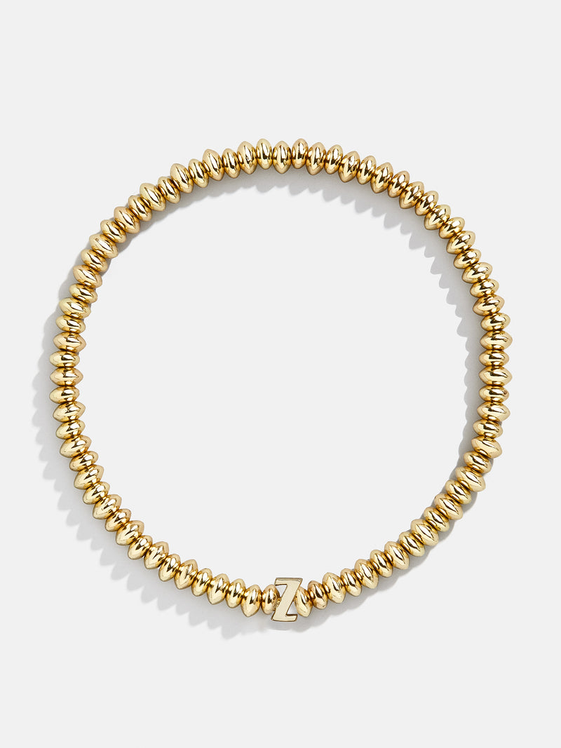 BaubleBar Z - Gold beaded stretch bracelet