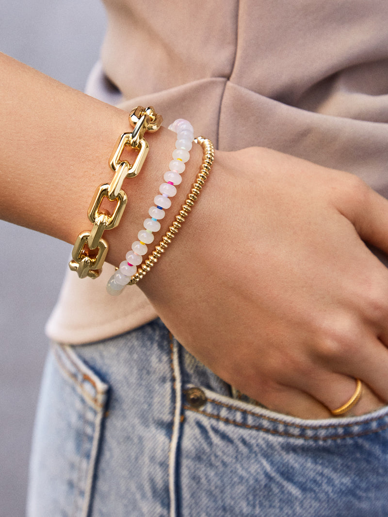 BaubleBar Laine Glass Bead Bracelet - Clear - Get an extra 20% off sale styles. Discount applied in cart 