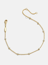 BaubleBar Yasmine 18K Gold Anklet - Clear/Gold - 
    18K Gold Plated Sterling Silver
  
