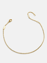 BaubleBar Stephanie 18K Gold Anklet - Gold - 
    18K Gold Plated Sterling Silver
  
