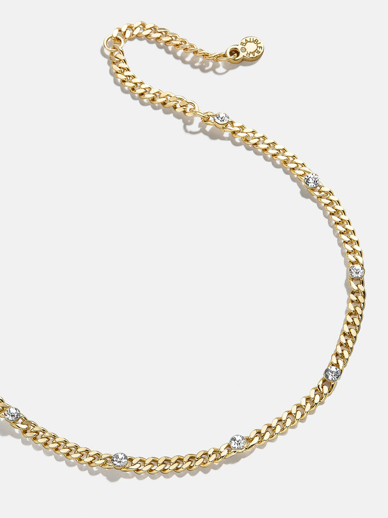 BaubleBar Cassandra Anklet - Gold - 
    Curb chain and crystal anklet
  
