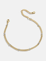 BaubleBar Cassandra Anklet - Gold - 
    Curb chain and crystal anklet
  
