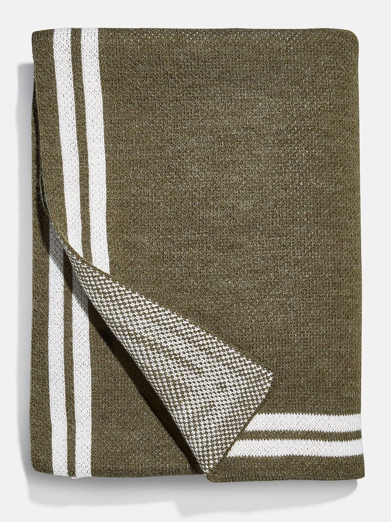 BaubleBar Your Name In Stripes Custom Blanket - Natural / Olive - 
    Enjoy 20% off - This Week Only
  
