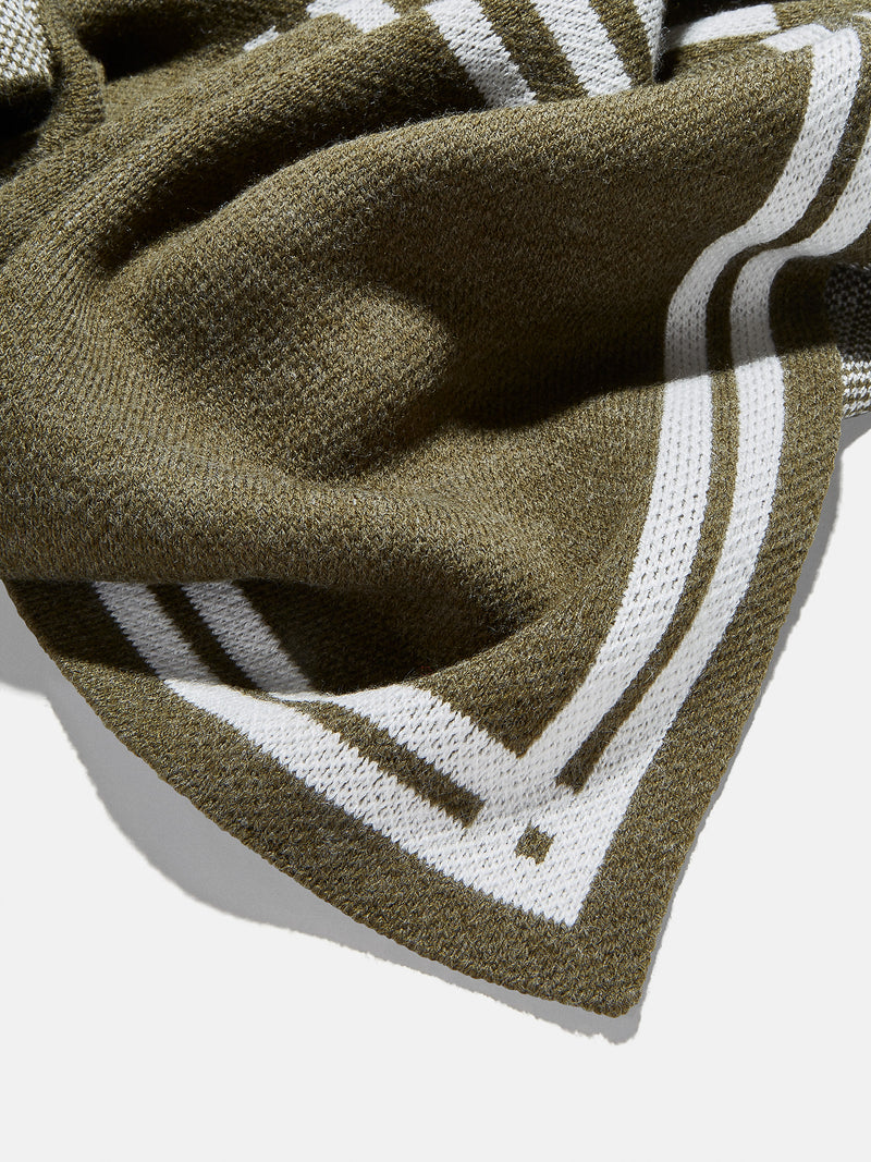 BaubleBar Your Name In Stripes Custom Blanket - Natural / Olive - 
    Custom, machine washable blanket
  
