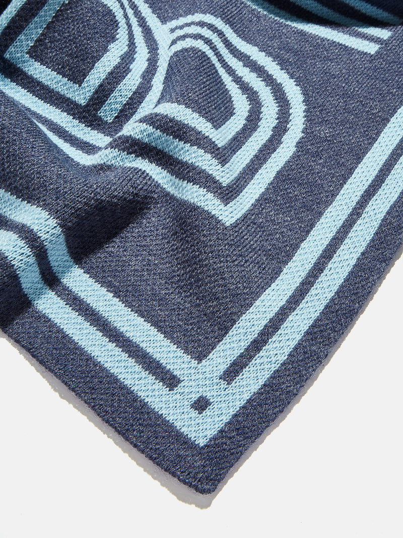 BaubleBar Your Name In Stripes Custom Blanket - Light Blue / Dark Blue - 
    Custom, machine washable blanket
  
