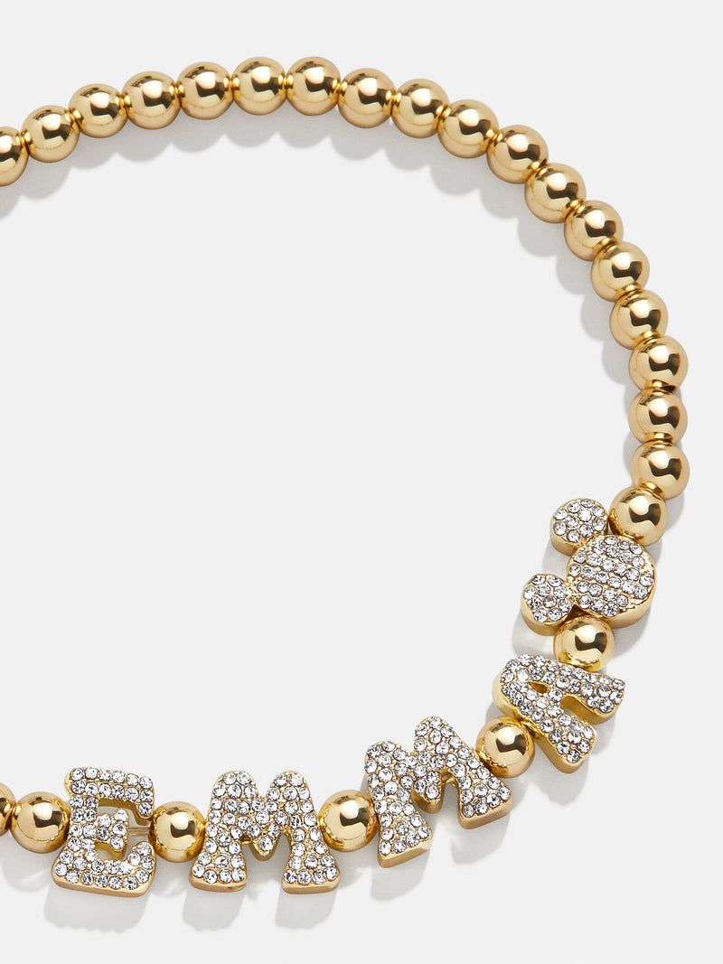 BaubleBar Mickey Mouse Disney Custom Pisa Bracelet - Gold/Pavé - Enjoy 20% off custom gifts