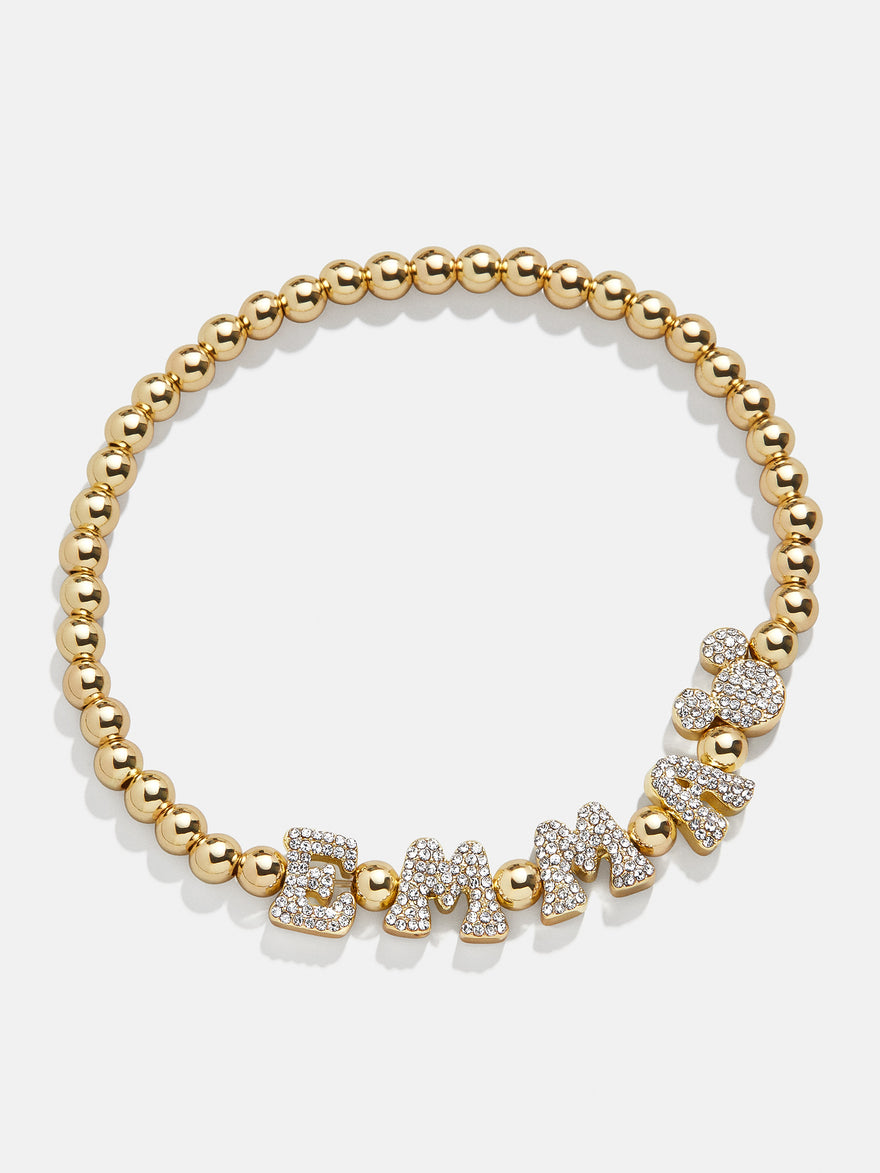 Disney Mickey Mouse Pisa Custom Bracelet - Gold/Pavé