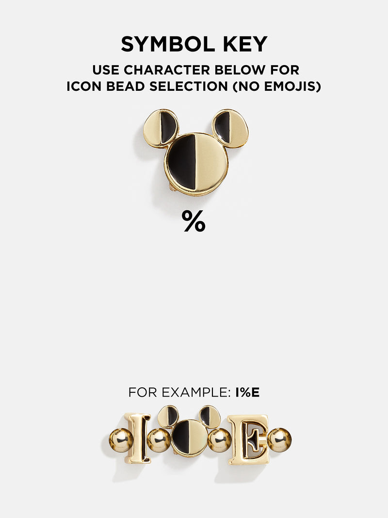 BaubleBar Mickey Mouse Disney Custom Pisa Bracelet - Gold - Get Gifting: Enjoy 20% Off