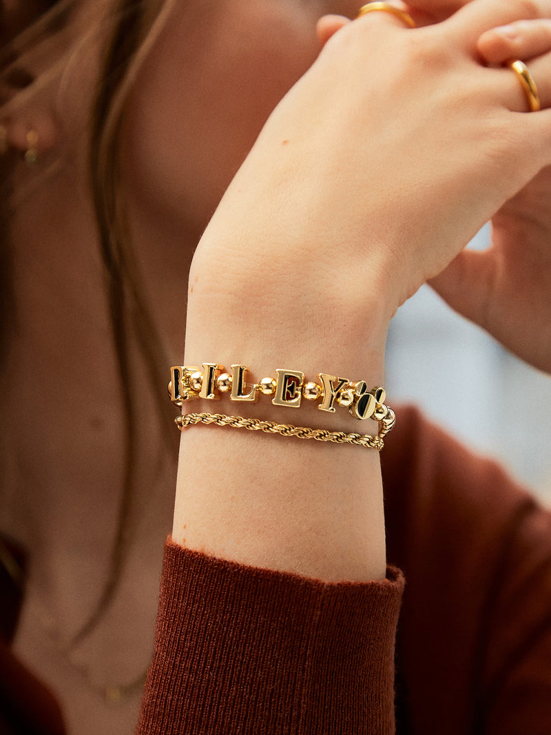 BaubleBar Mickey Mouse Disney Custom Pisa Bracelet - Gold - Get Gifting: Enjoy 20% Off