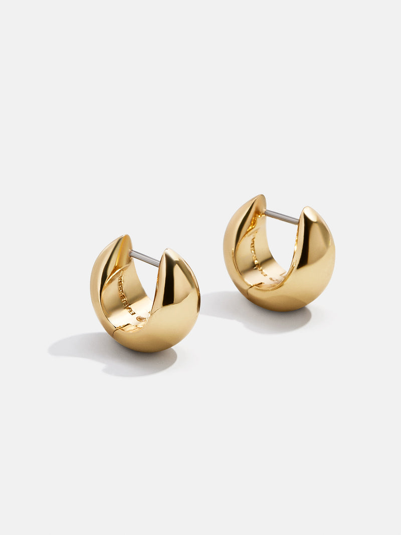 BaubleBar Greer Earrings - Gold - 
    Gold huggie hoop earrings
  
