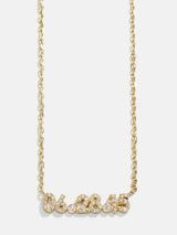 BaubleBar 18K Gold Pavé Custom Number Necklace - Gold/Pavé - 
    18K Gold Plated Sterling Silver, Cubic Zirconia stones
  
