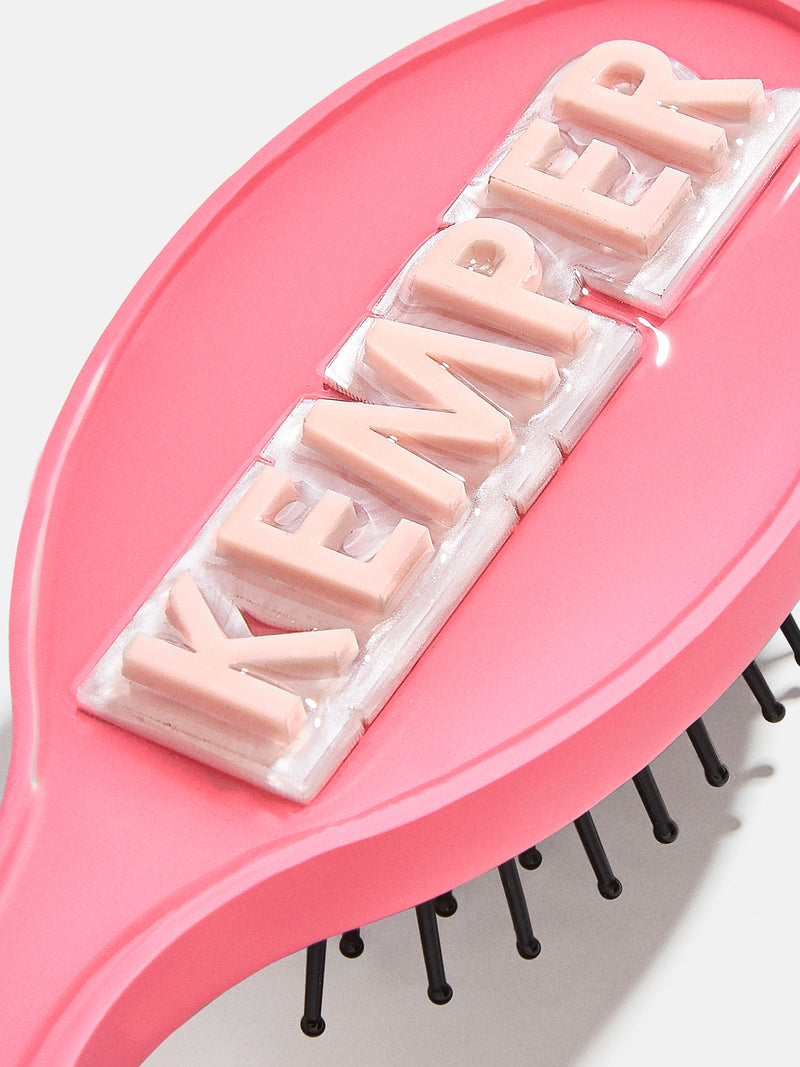 BaubleBar Block Font Mini Custom Hair Brush - Block Font Pink - 
    Personalized hair brush
  

