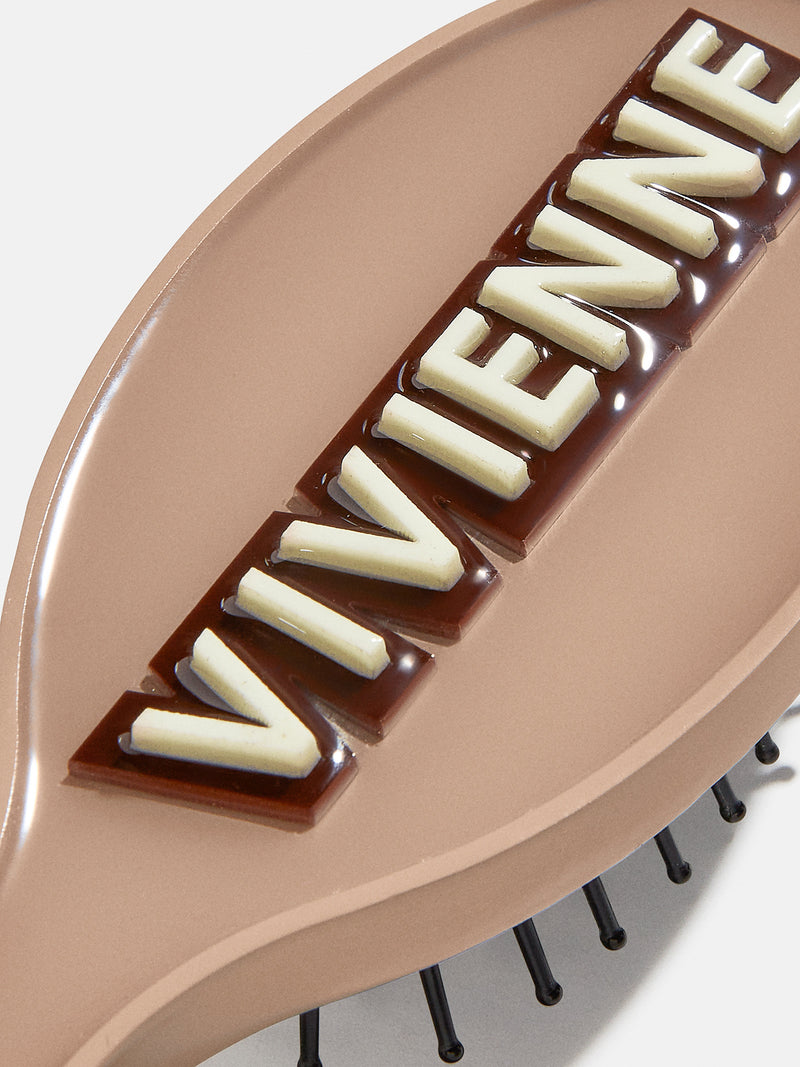 BaubleBar Block Font Mini Custom Hair Brush - Light Brown/Dark Brown - 
    Enjoy 20% off - This Week Only
  
