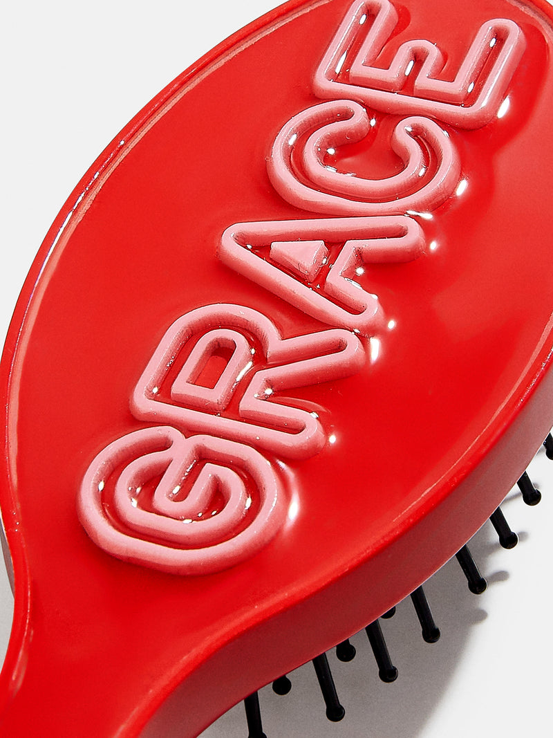 BaubleBar Fine Line Mini Custom Hair Brush - Fine Line Red - Get Gifting: Enjoy 20% Off​