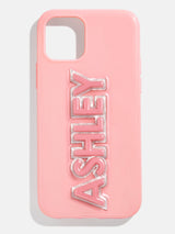 BaubleBar Block Font Custom iPhone Case - Blush/Blush - Customizable phone case