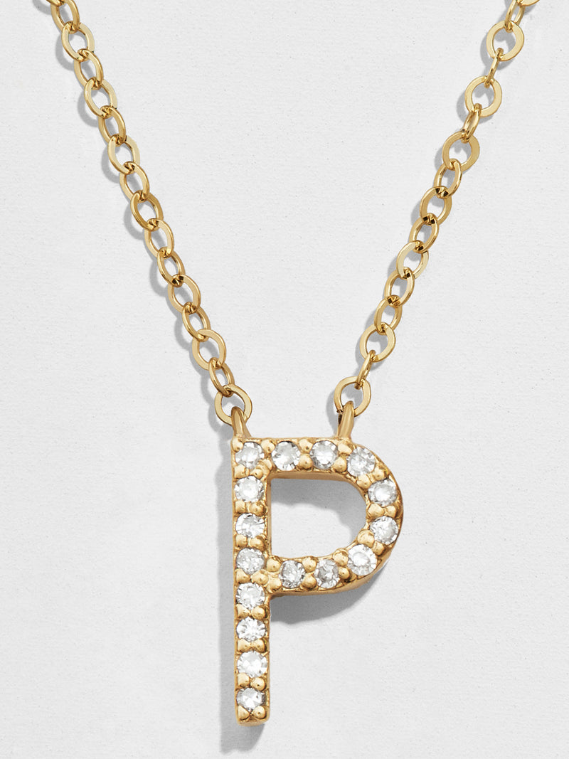 BaubleBar P - 
    18K Gold Plated Sterling Silver, Cubic Zirconia stones
  
