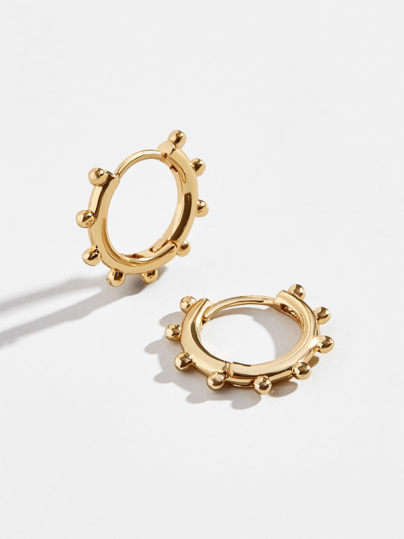 BaubleBar Camilla 18K Gold Earrings - Gold - 
    Gold huggie hoops
  
