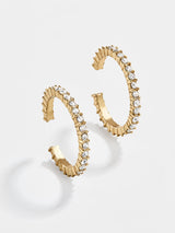 BaubleBar Claudia Ear Cuff Set - Two gold and pavé ear cuffs