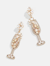 BaubleBar Drink Statement Earrings - Champagne Flute - Champagne glass statement earrings