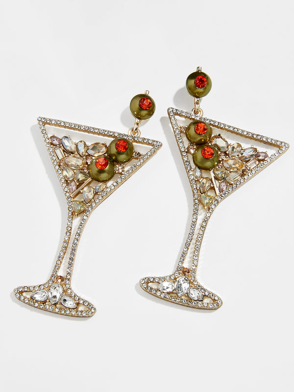Drink Statement Earrings - Martini