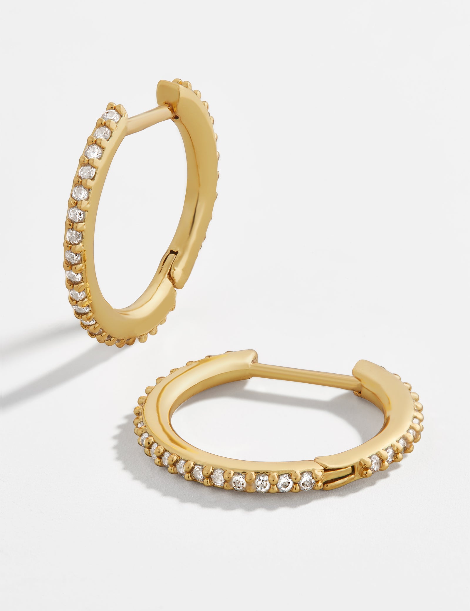 variant:18K Gold Plated Sterling Silver. Pavé Cubic Zirconia Stones