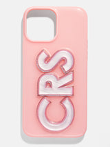 BaubleBar Block Font Custom iPhone Case - Blush/Mother of Pearl - 
    Customizable phone case
  
