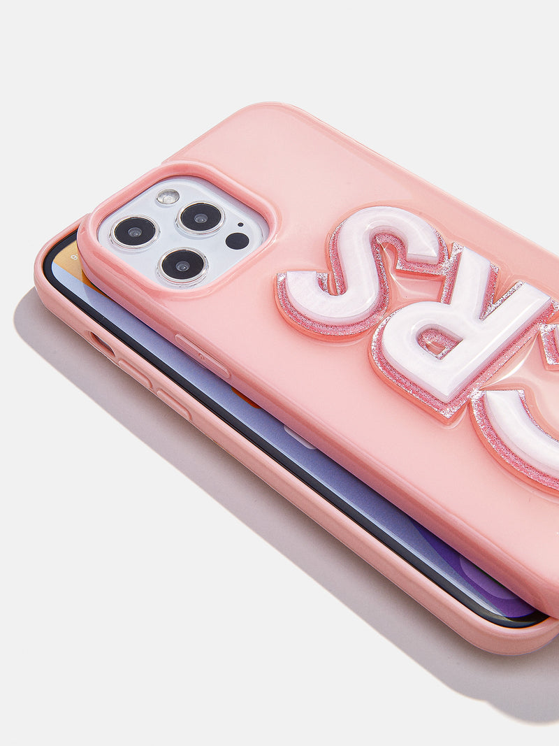 BaubleBar Block Font Custom iPhone Case - Blush/Mother of Pearl - Enjoy 20% off custom gifts