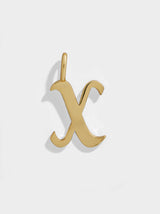 BaubleBar Alpha Charm - Gold script initial charm