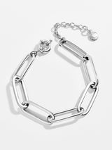BaubleBar silver - Chunky paperclip chain statement bracelet