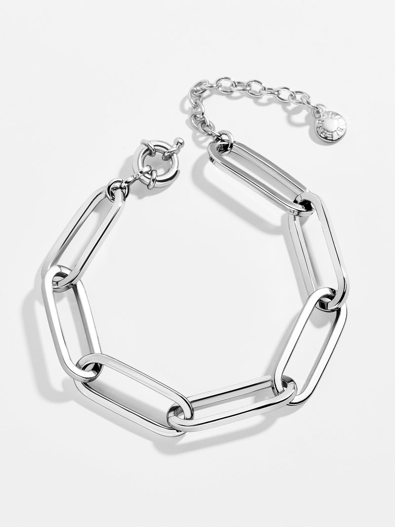 BaubleBar silver - Chunky paperclip chain statement bracelet