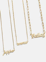 BaubleBar 14K Gold Custom Nameplate Necklace - Gold - Cyber Monday Ends Tonight: Enjoy 20% Off​