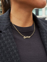 BaubleBar 14K Gold Custom Nameplate Necklace - Gold - Cyber Monday Ends Tonight: Enjoy 20% Off​