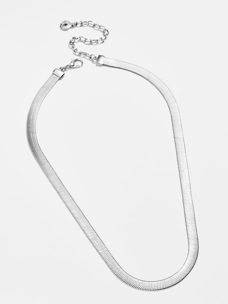 BaubleBar Silver - Gold snake chain necklace