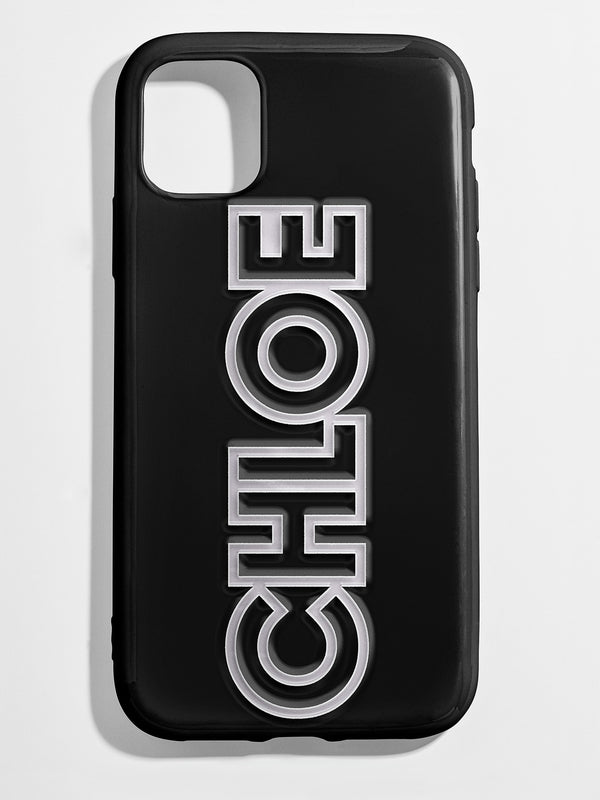 Block Font Custom iPhone Case - Black/White