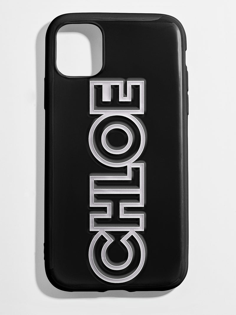 BaubleBar Block Font Custom iPhone Case - Black/White - Customizable phone case