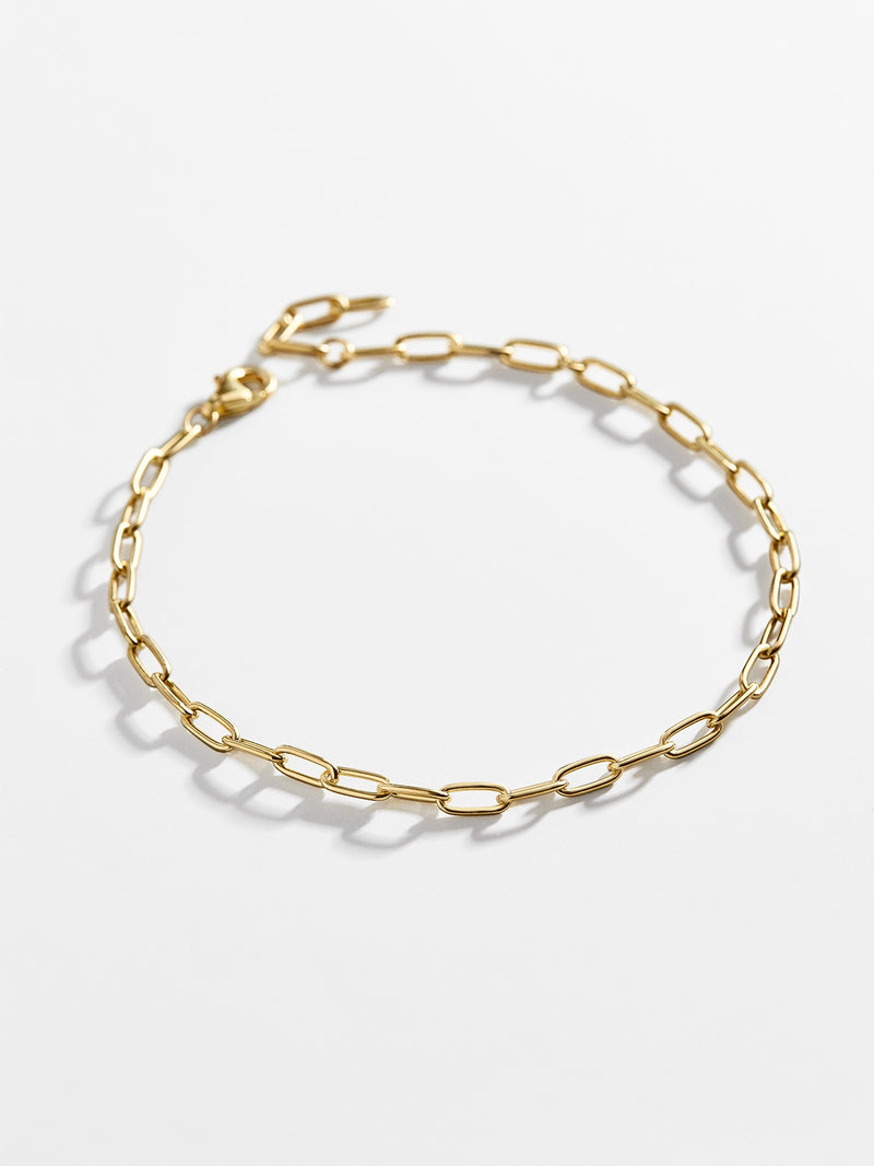 BaubleBar Small 14K Gold Hera Bracelet - 14K Gold - 
    Paperclip chain
  
