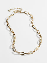 BaubleBar Hera Necklace - Medium - Gold - Paperclip chain