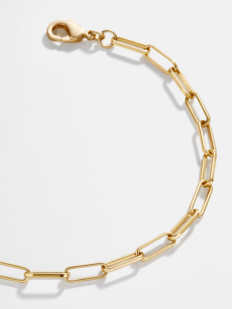 BaubleBar Small Hera Bracelet - Gold Plated Brass - Paperclip chain bracelet