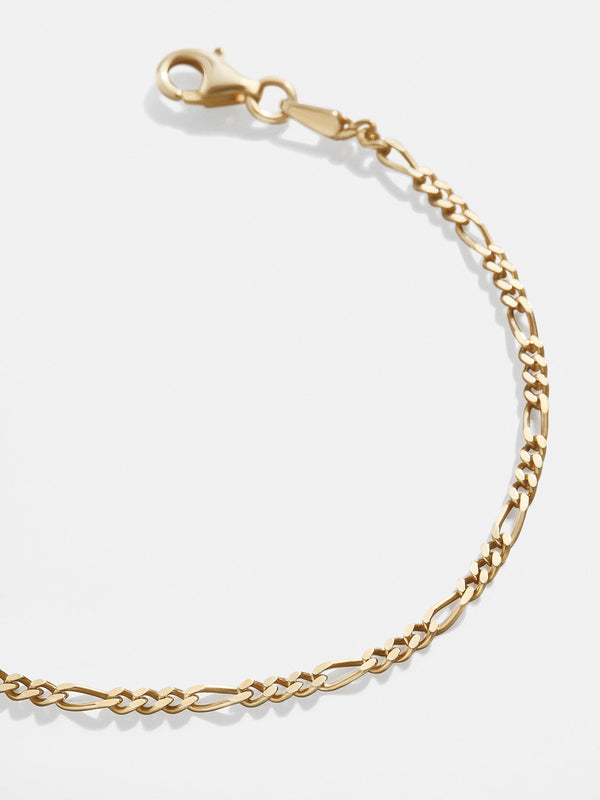Figaro 18K Gold Bracelet - Gold