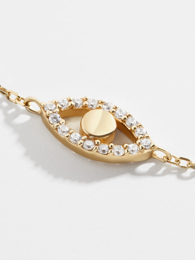 BaubleBar Ojo 18K Gold Bracelet - Gold - 
    18K Gold Plated Sterling Silver, Cubic Zirconia stones
  
