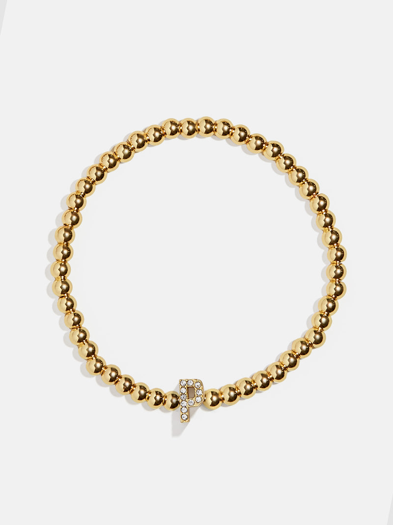 BaubleBar P - 
    Gold beaded stretch bracelet
  
