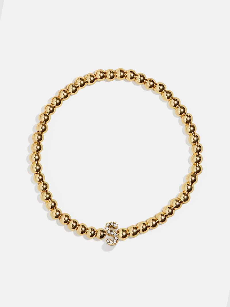 BaubleBar S - Gold beaded stretch bracelet