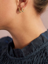 BaubleBar On A Swivel Earring Set - Gold - Two pairs of gold huggie hoops
